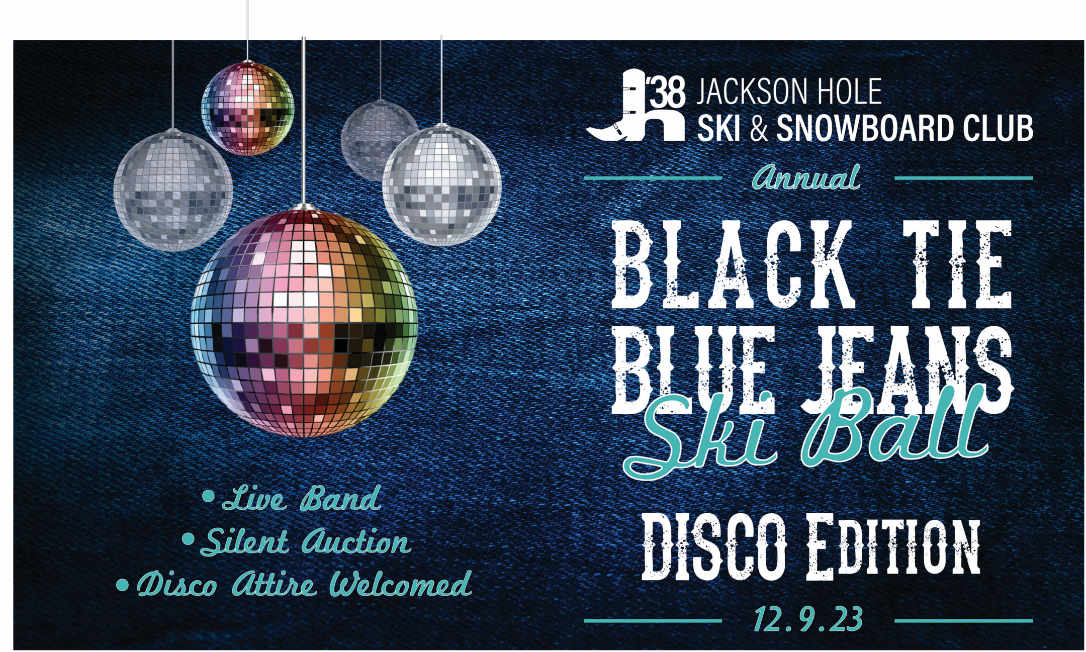 2023 Snake River Brewing Black Tie, Blue Jeans Ski Ball Tickets background image