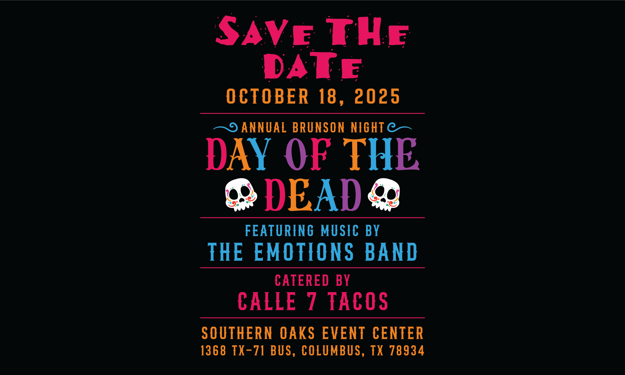Day of the Dead: Annual LOAC Brunson Night Fundraiser background image