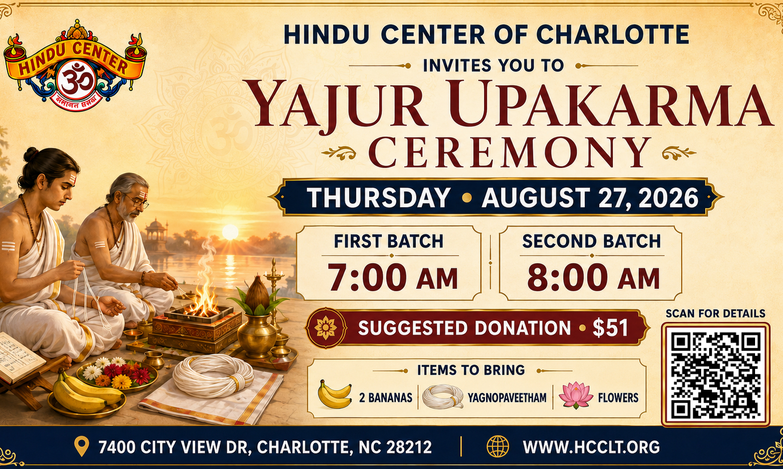 Yajur Upakarma Ceremony 2026 background image
