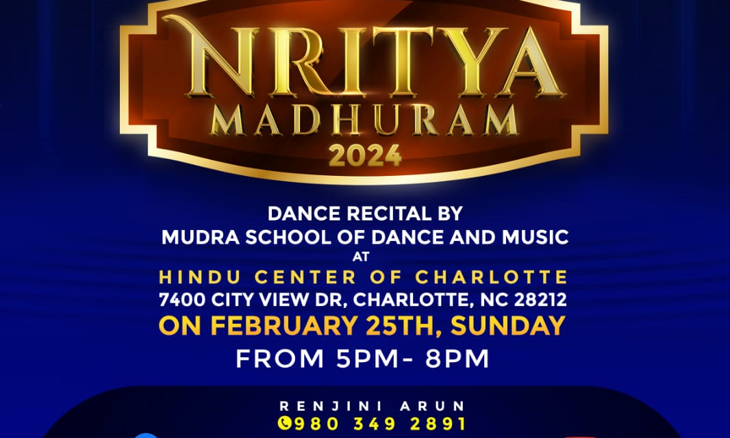 Mudra Dance Recital at Hindu Center background image