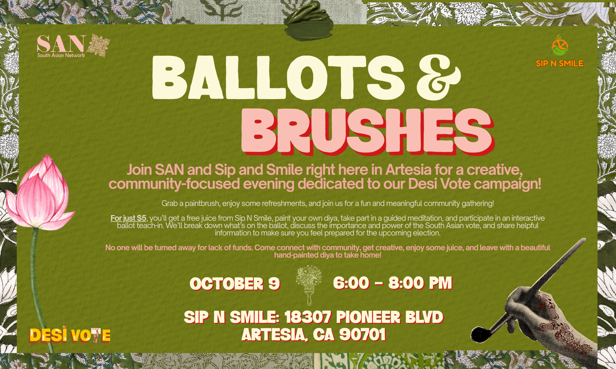 Ballots & Brushes background image