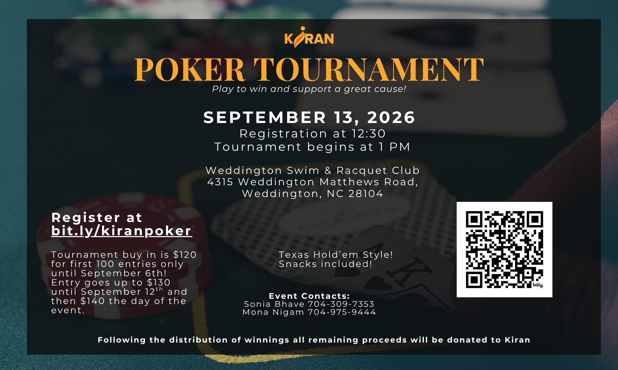 Kiran Poker Tournament background image