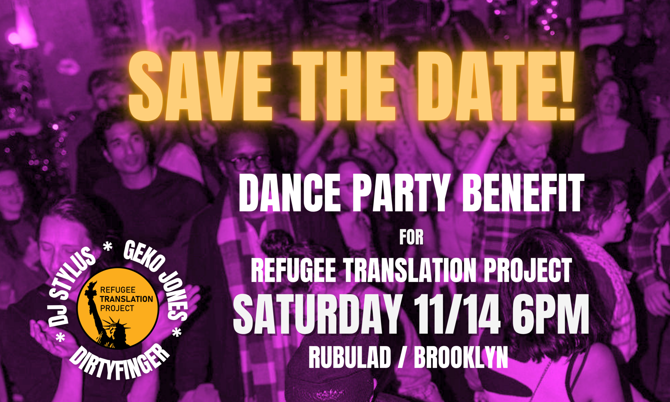 ˗ˏˋ 🪩 🎶 Dance Party Benefit for RTPˎˊ˗  background image