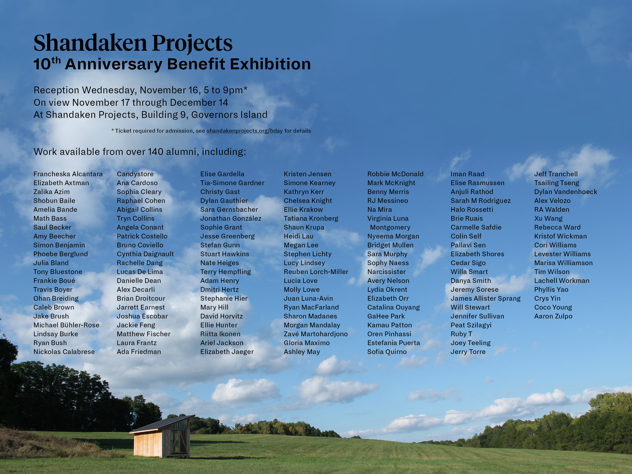 10th Anniversary Benefit Exhibition by Shandaken Projects