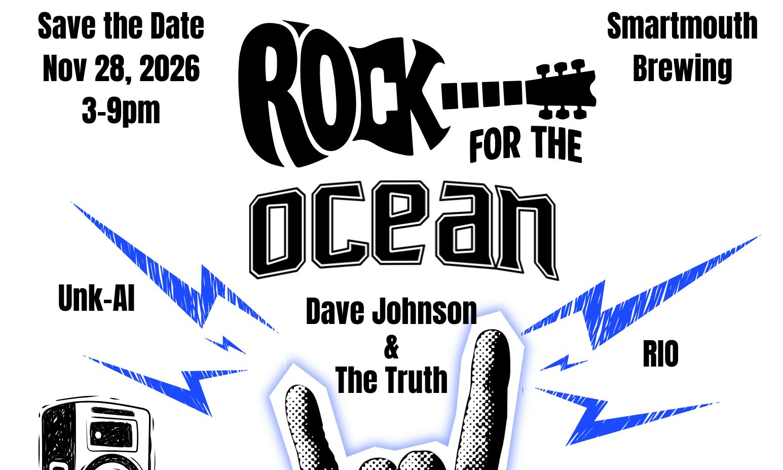 Rock for the Ocean background image