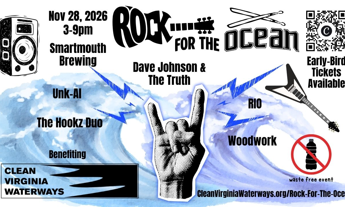 Rock for the Ocean background image