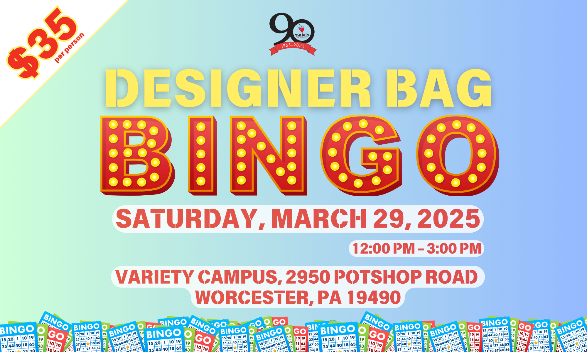 2025 Designer Bag Bingo background image