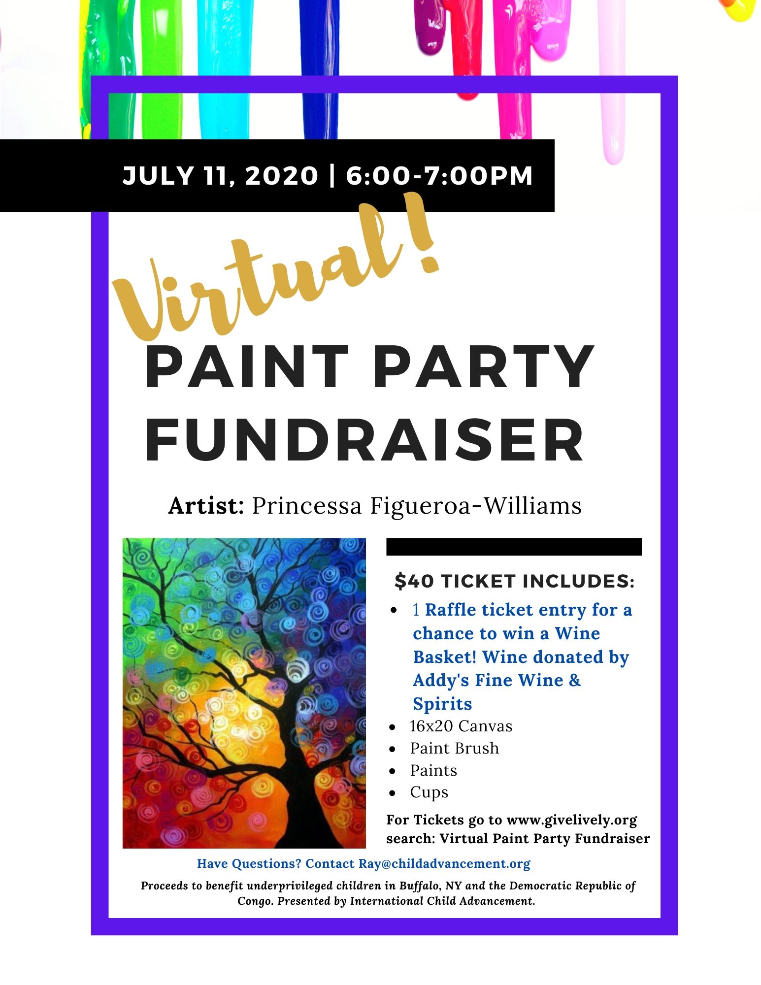 Virtual Paint Party Fundraiser! by International Child Advancement