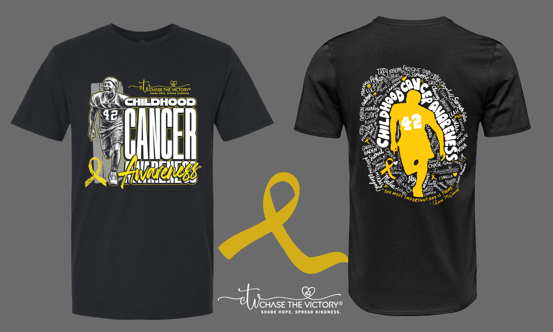 2026 Childhood Cancer Awareness T-shirts background image