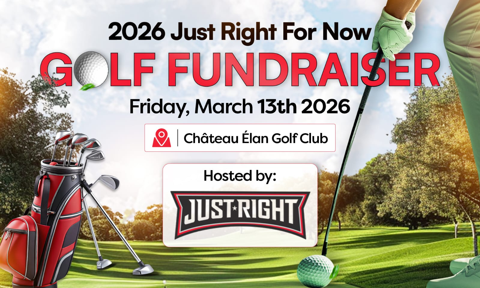 2026 Just Right For Now Golf Fundraiser (Partner of True Change) background image