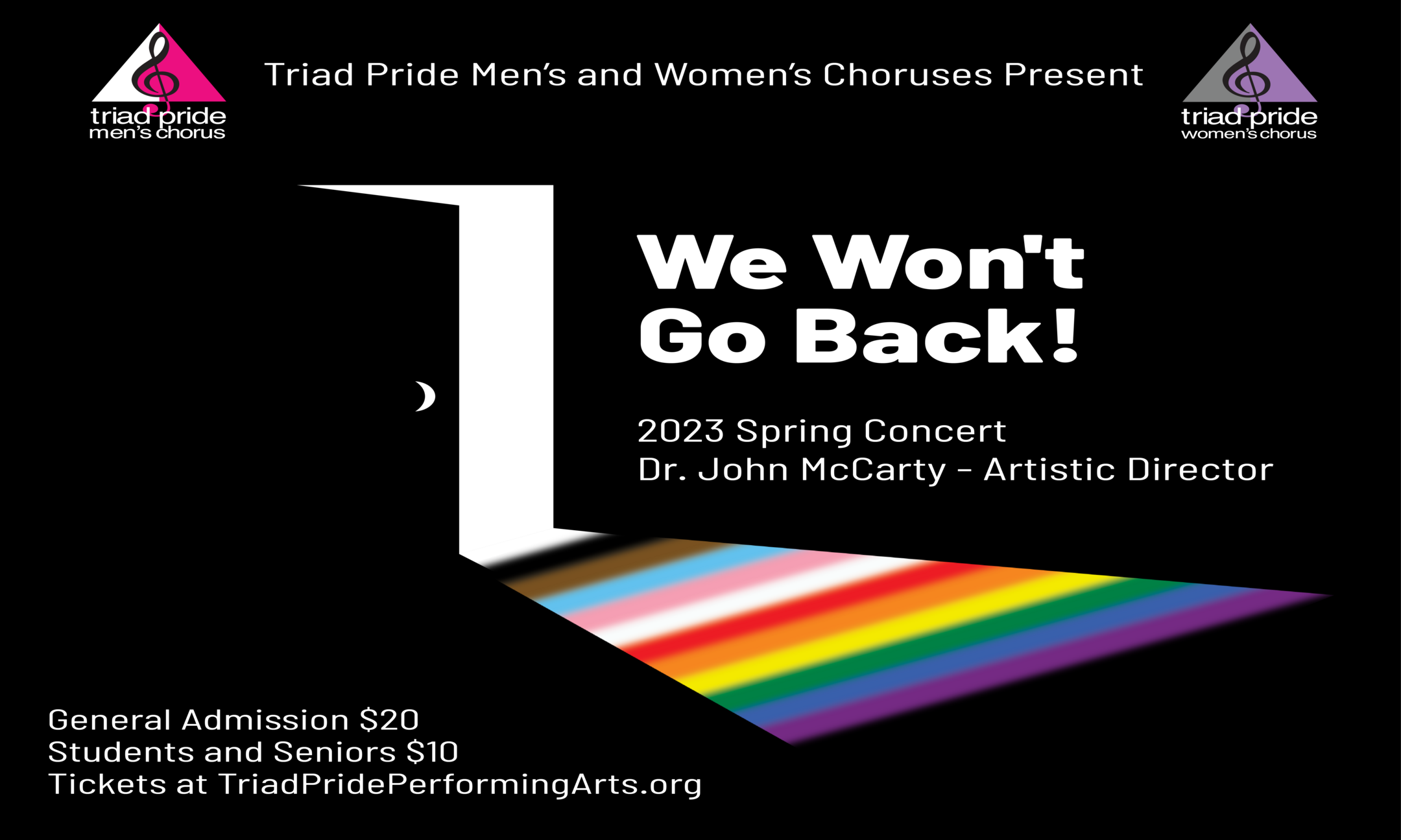 We Won't Go Back! - CHORAL CONCERT background image