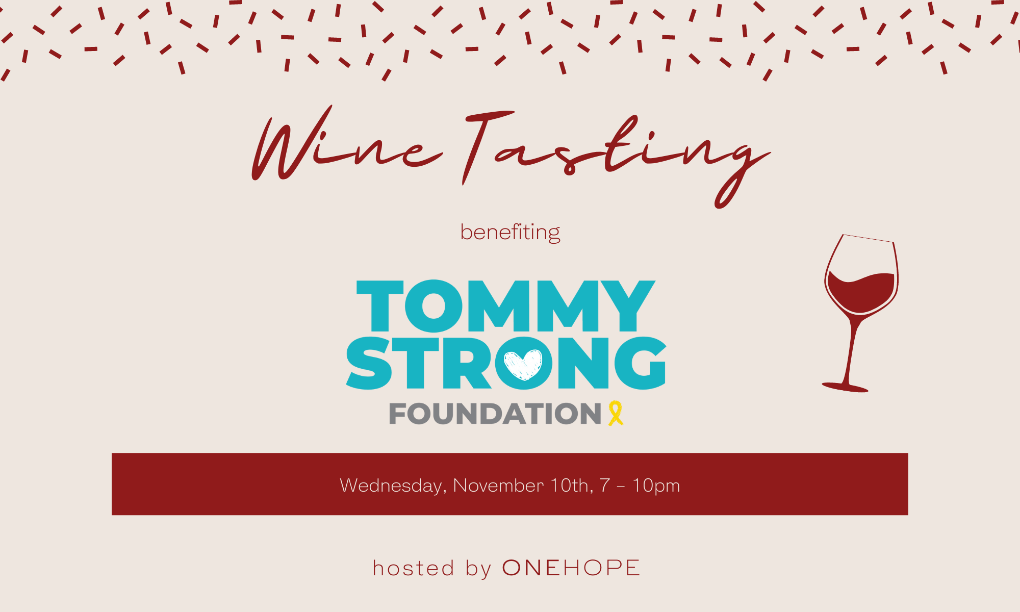 One Hope Wine Tasting Reception background image