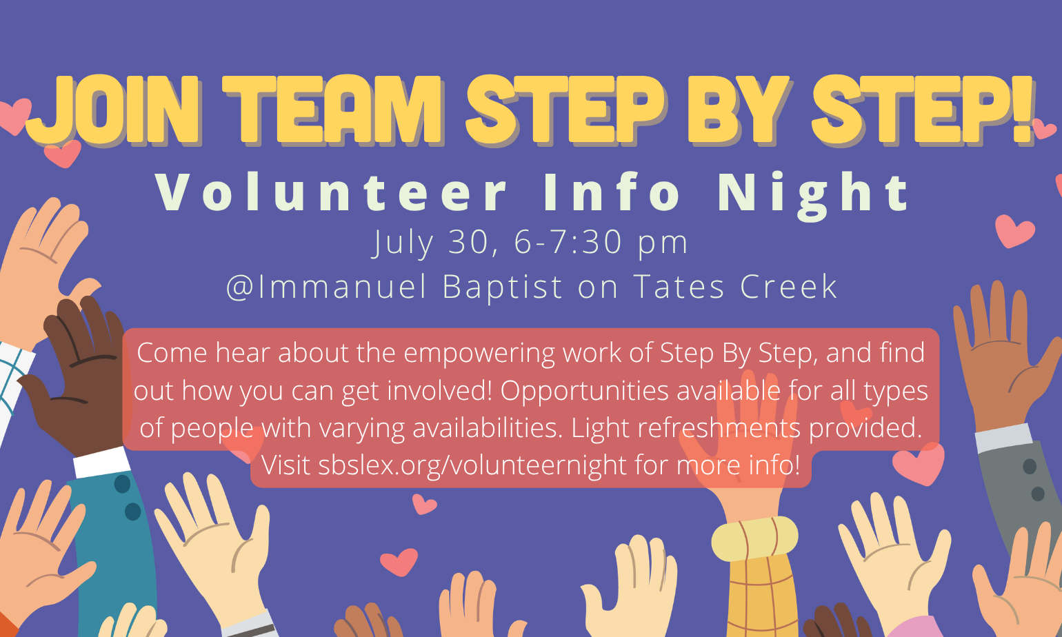 Volunteer Info Night 2026 background image