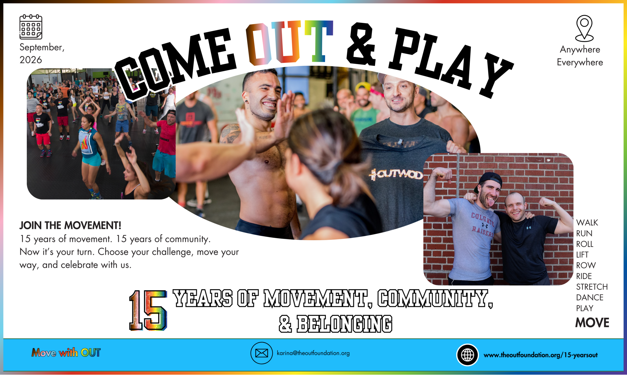 COME OUT & PLAY: The 15 Movement Challenge background image