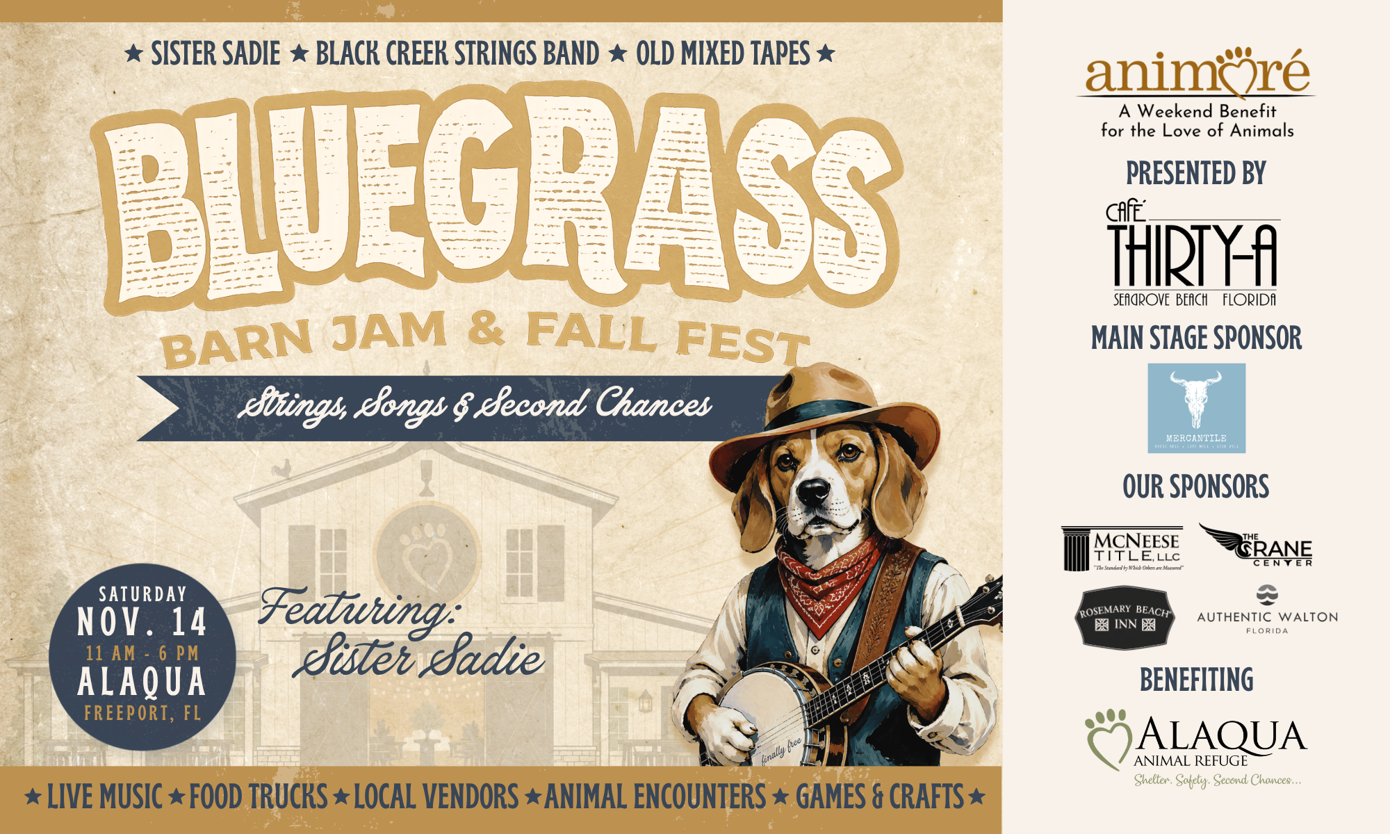 animoré Weekend 2026: Bluegrass Barn Jam & Fall Fest background image