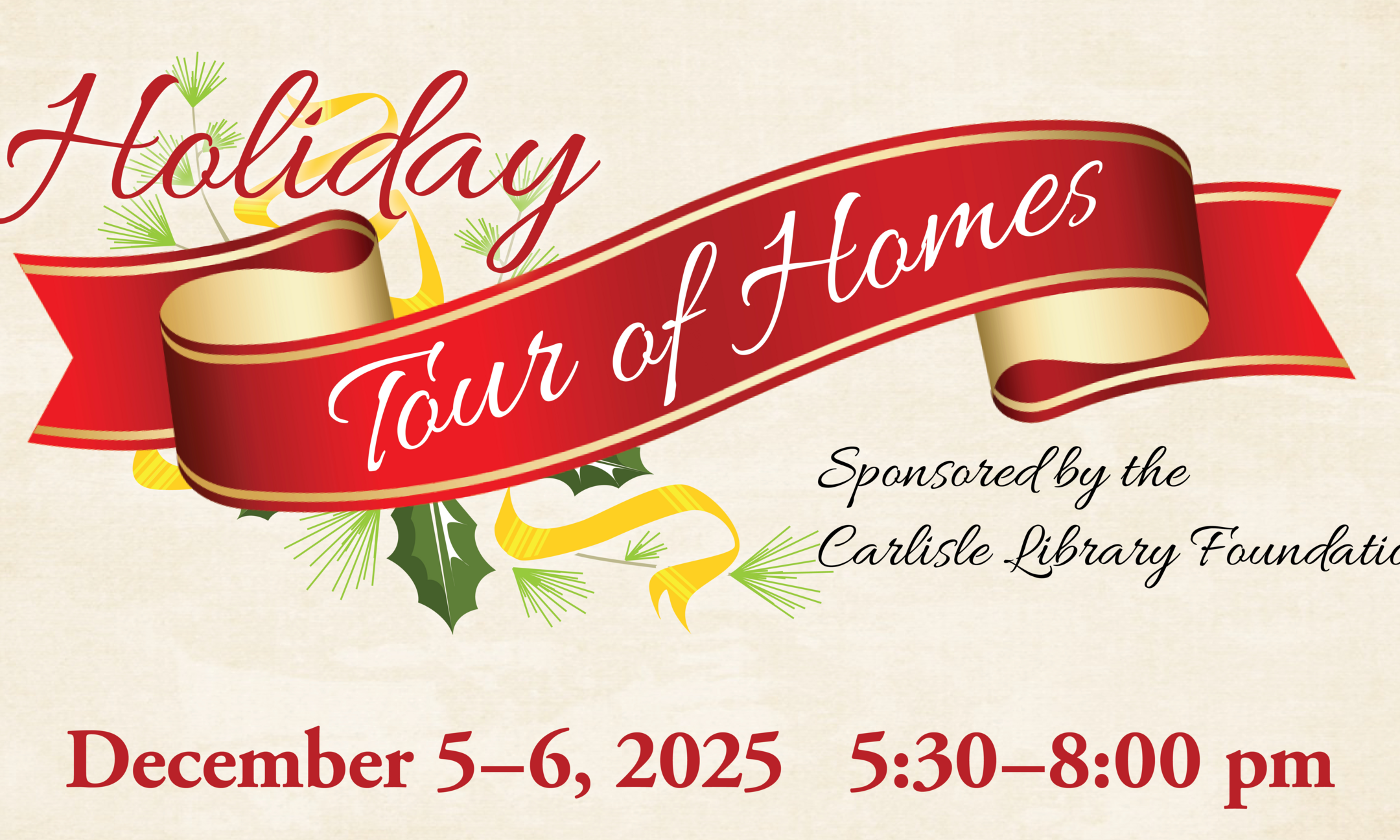 Holiday Tour of Homes December 5th and 6th, 2025 background image