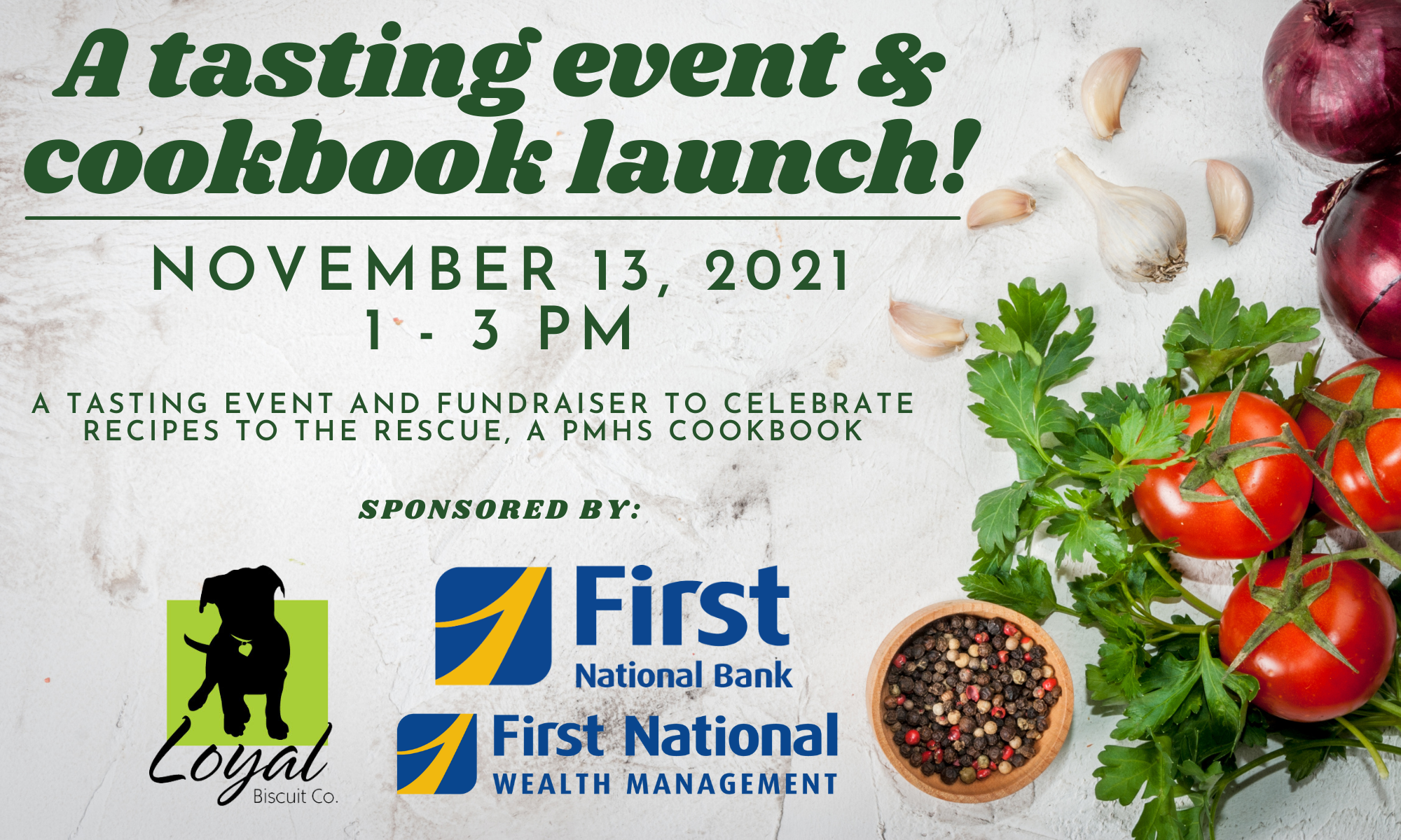 A Tasting Event & Cookbook Launch background image
