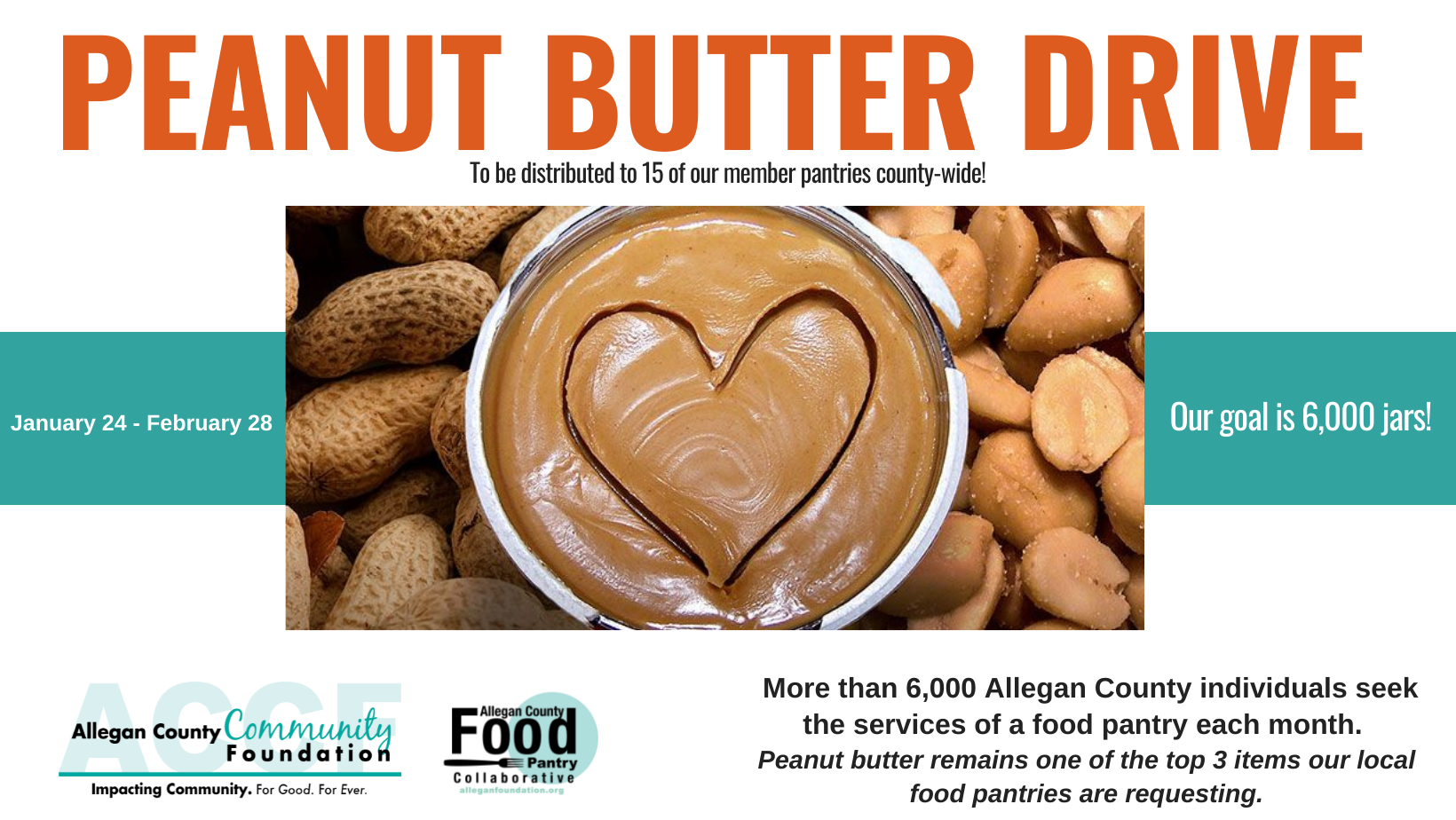 Donate Now | 2022 Peanut Butter Drive for the Allegan County Food ...