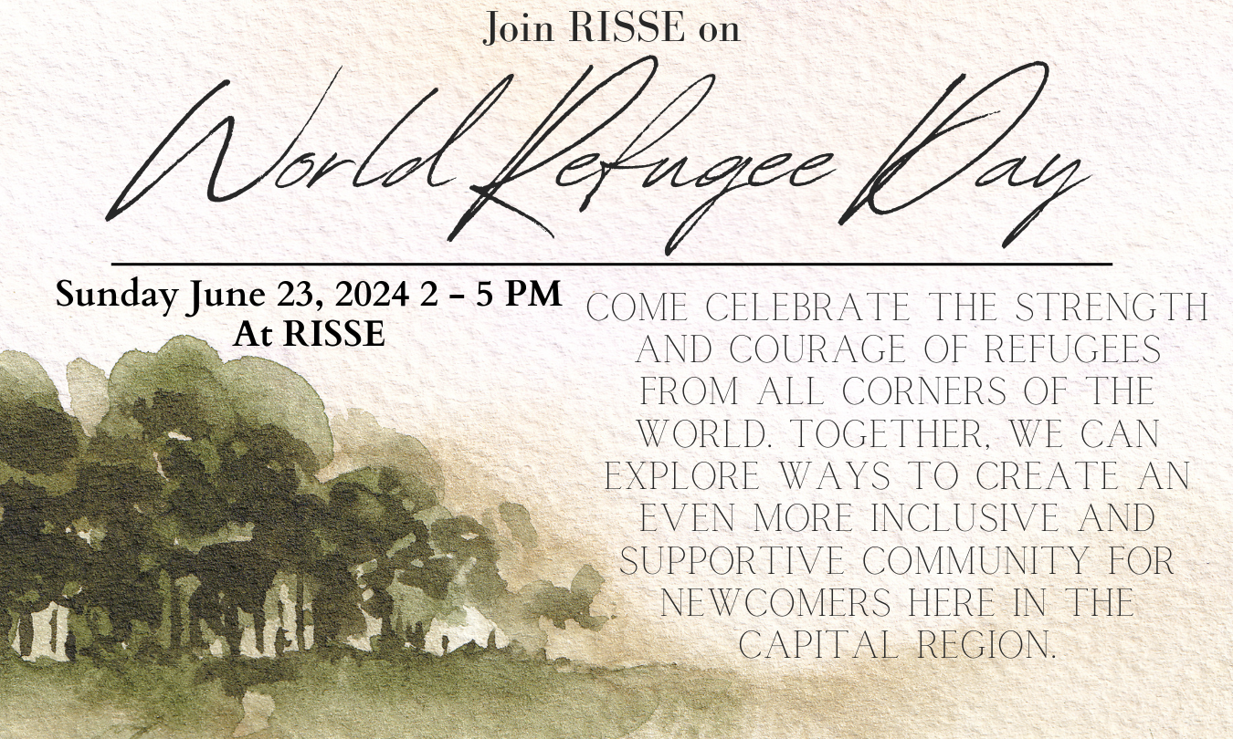 World Refugee Day with RISSE background image