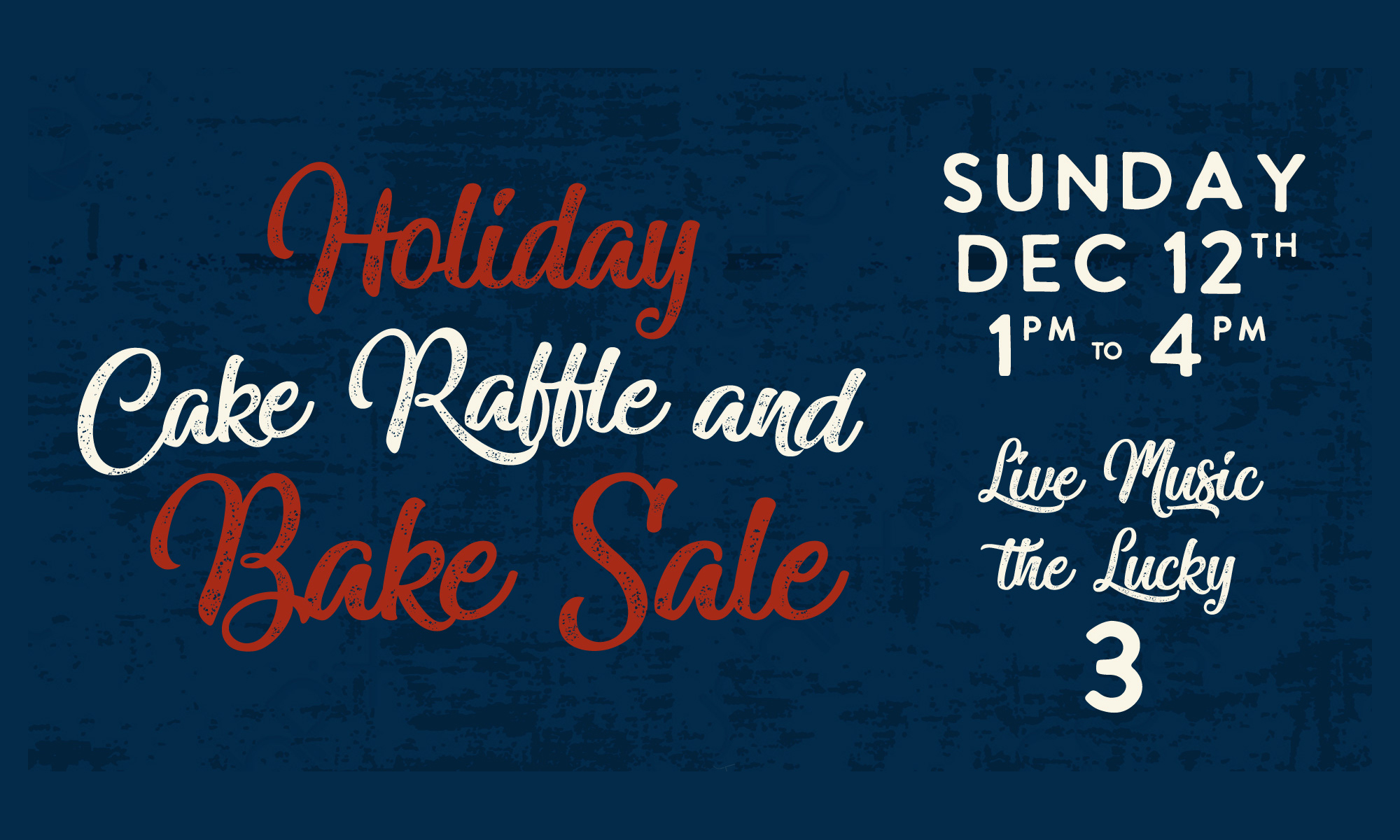Holiday Cake Raffle and Bake Sale background image