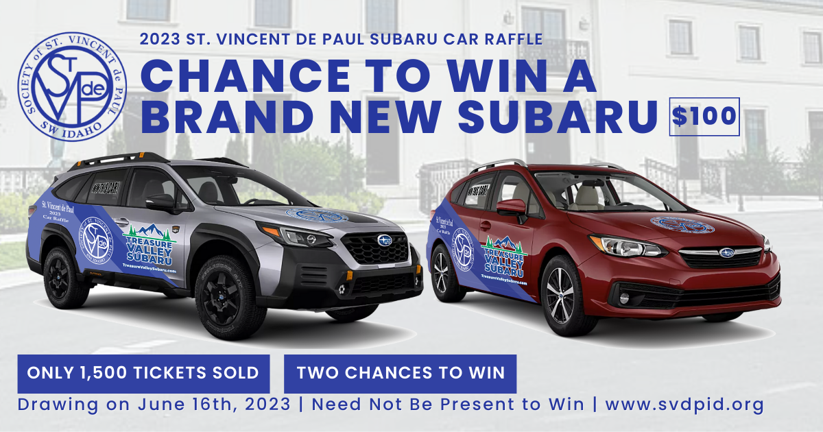 2023 St. Vincent de Paul Subaru Car Raffle Tickets by St. Vincent de