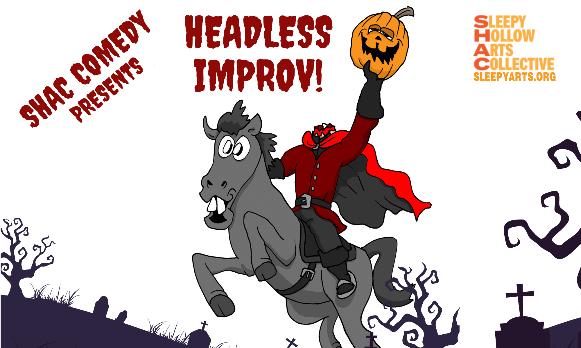 SHAC Comedy: HEADLESS IMPROV - Saturday, October 31st background image
