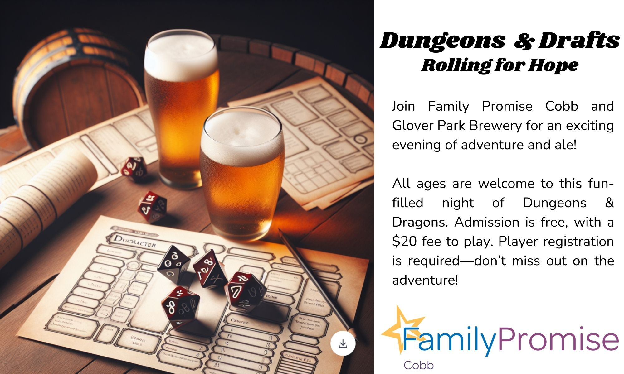 Dungeons & Drafts: Rolling for Hope background image