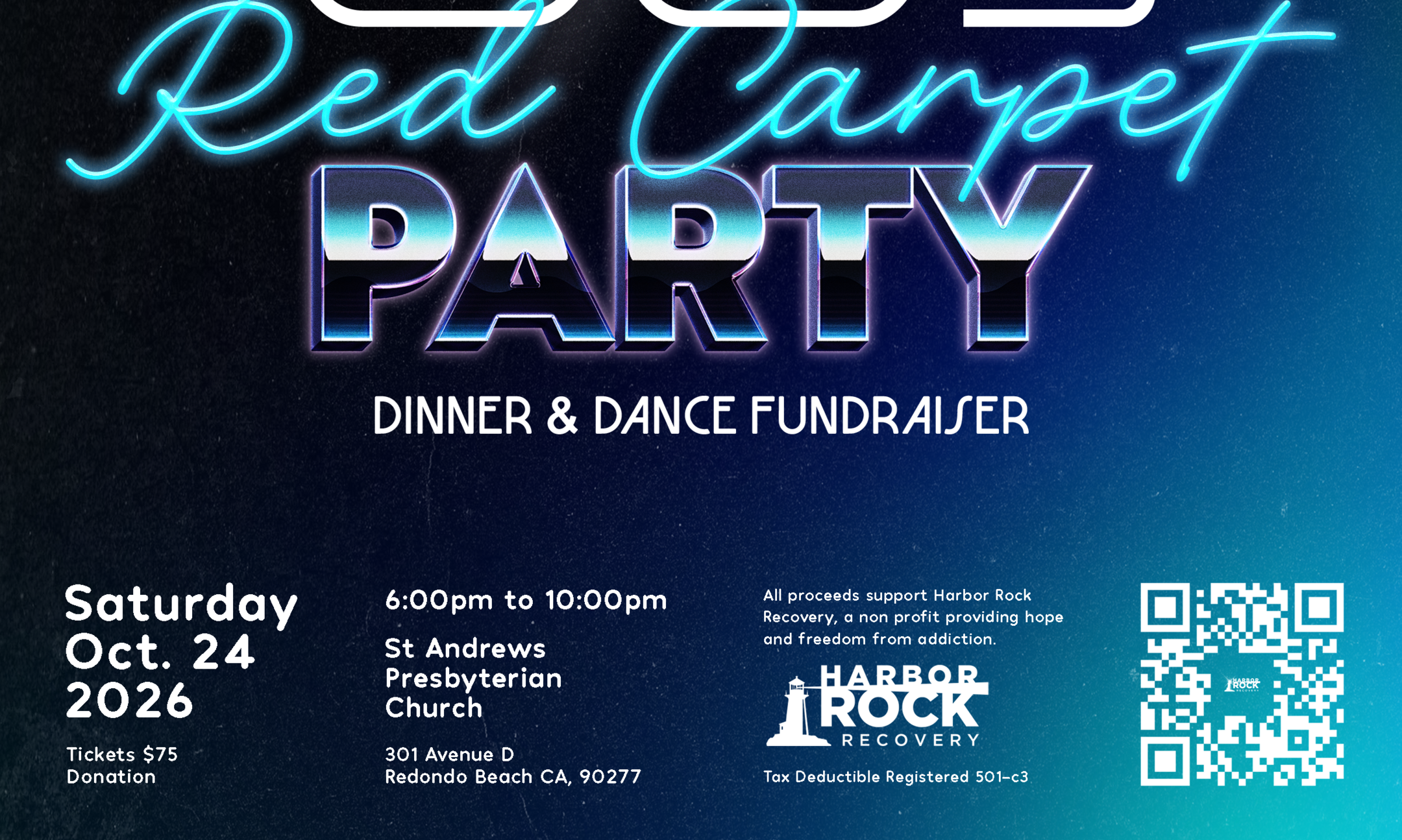 HRR 80's gig! Red Carpet ~ Dinner ~ Dance party background image