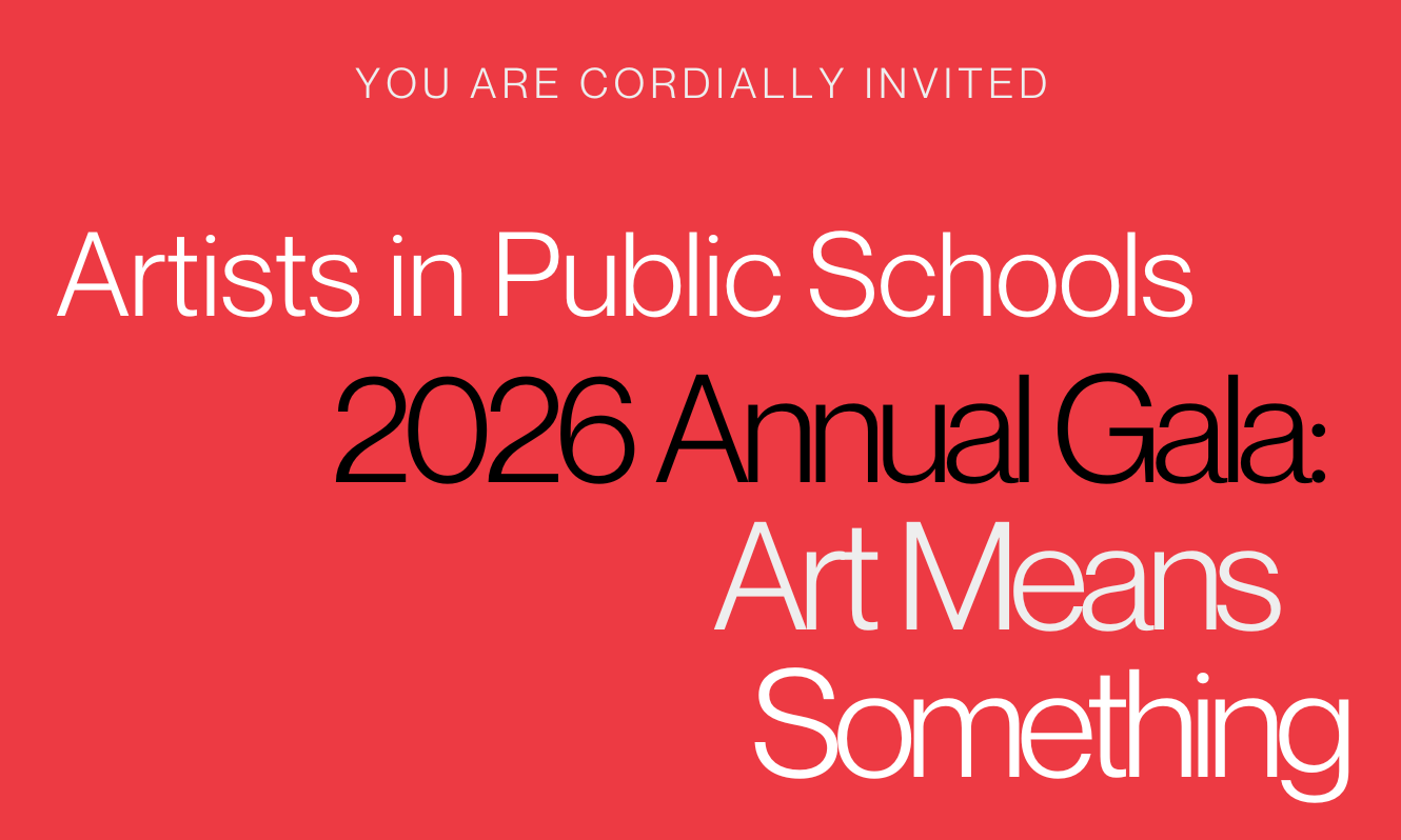 Artists in Public Schools Annual Gala 2026 background image