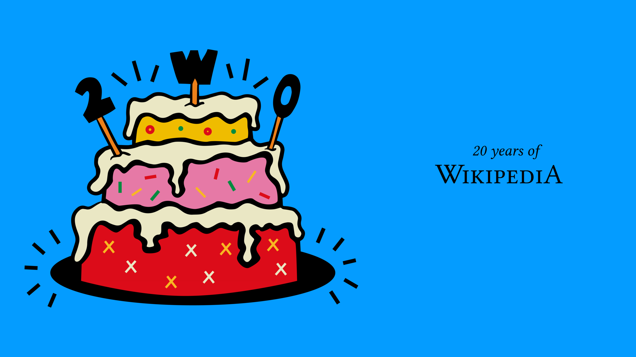 Wikipedia's 20th Birthday Celebration- West Coast background image